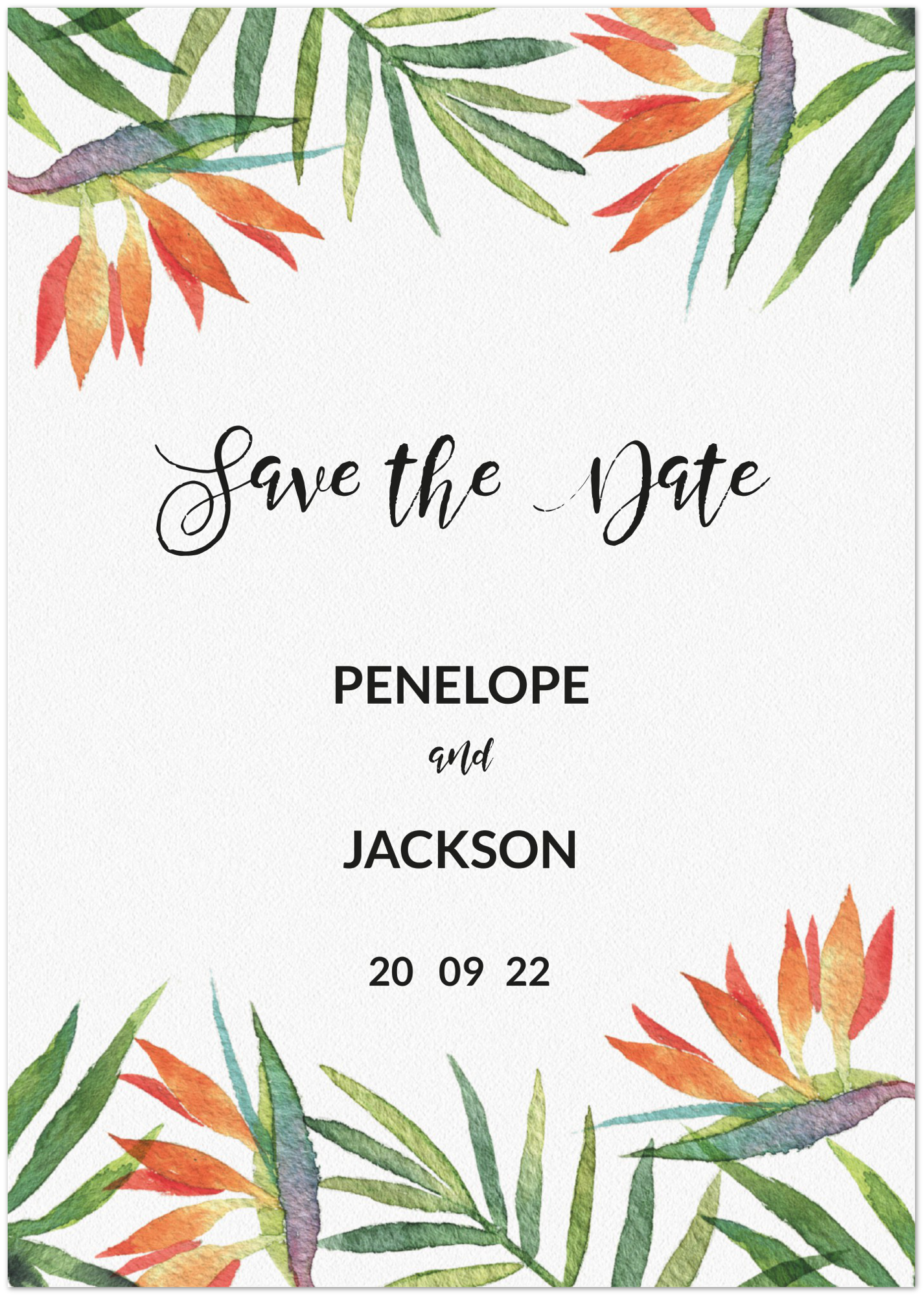 Tropical Paradise Save the Date
