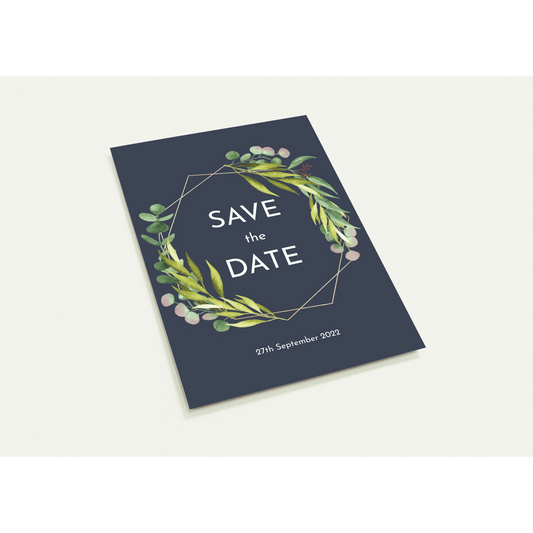 Geometric Wreath Save the Date